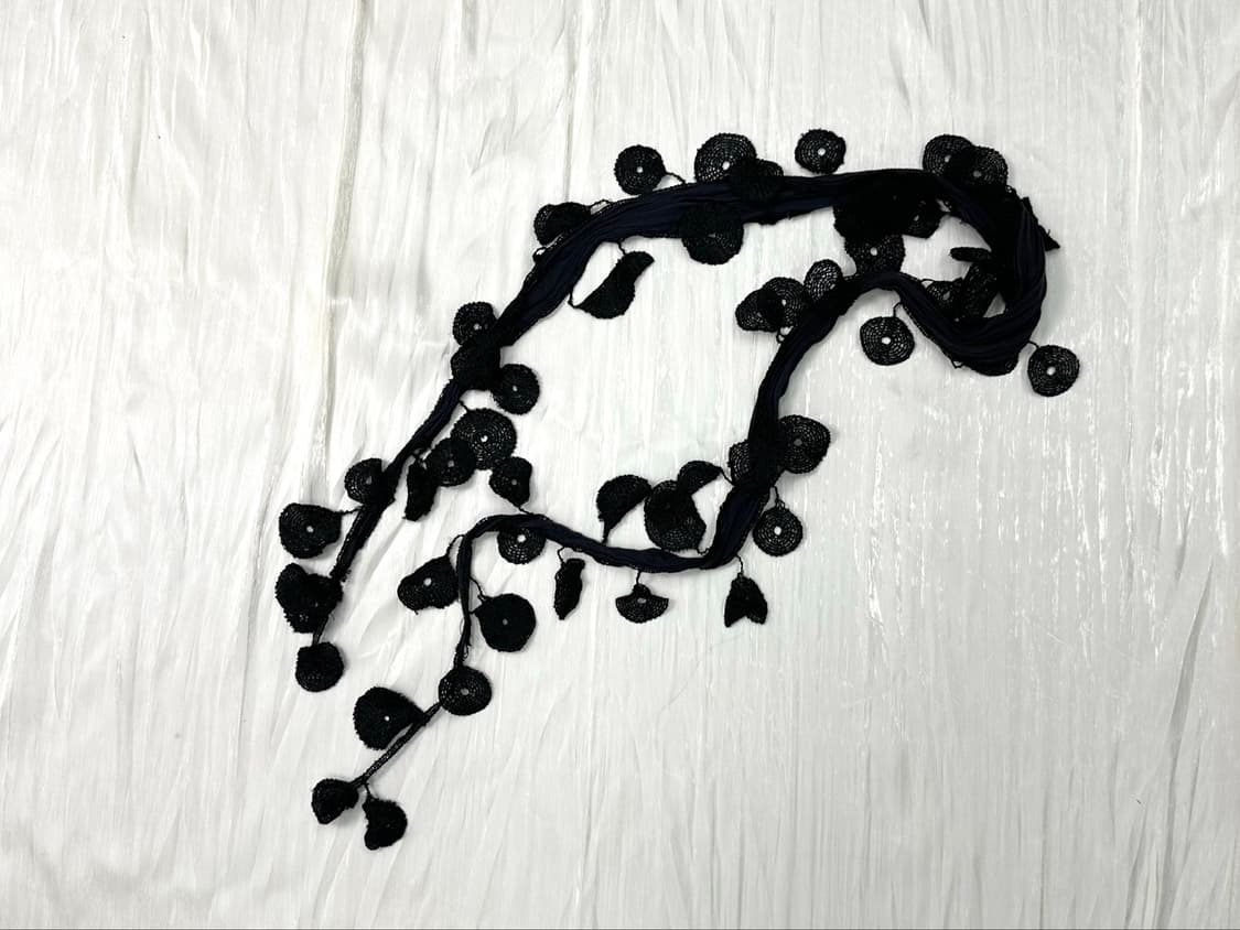 Vintage Flower Tassel Scarf 상품이미지1