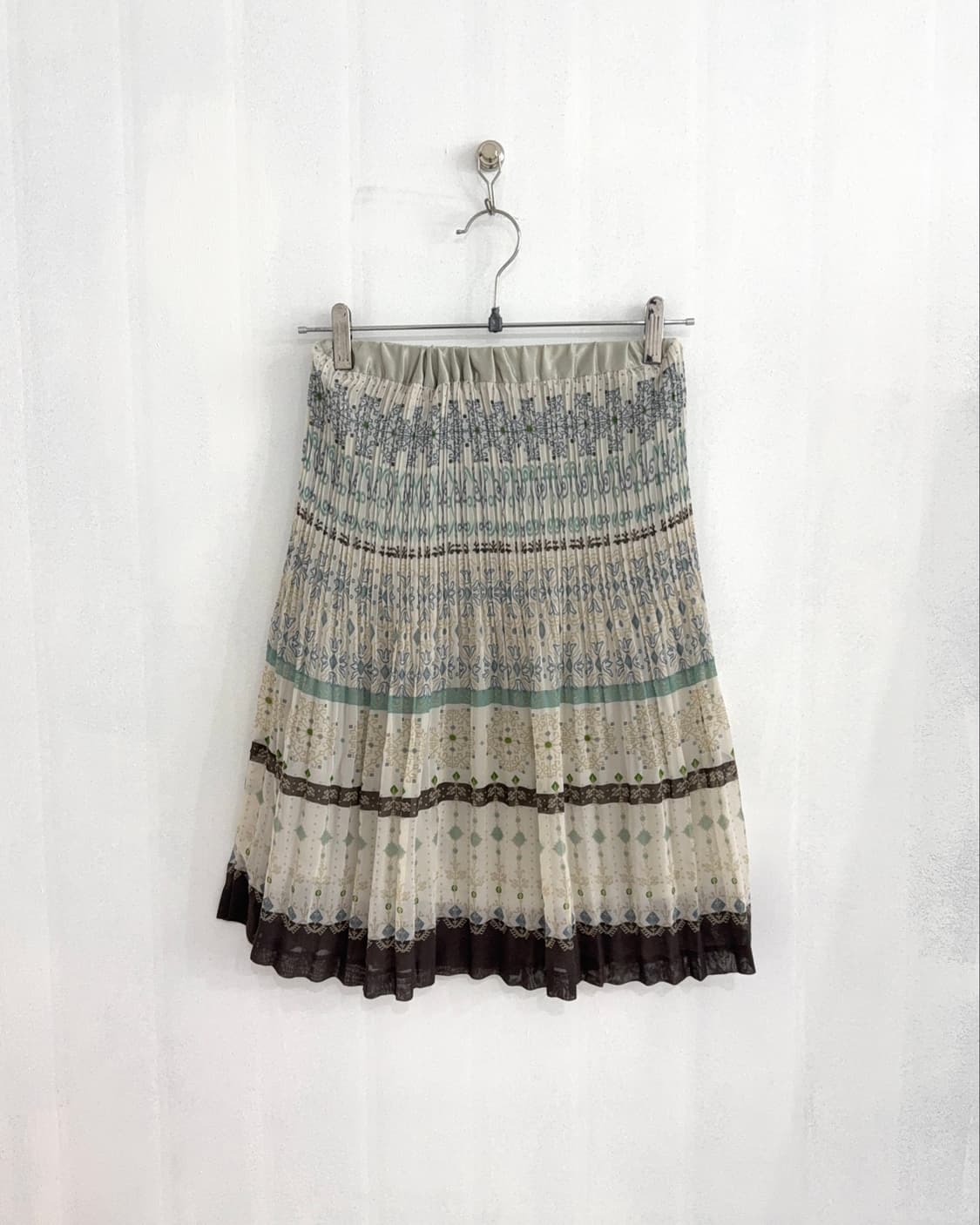 Boho Pleated Midi Skirt 상품이미지1