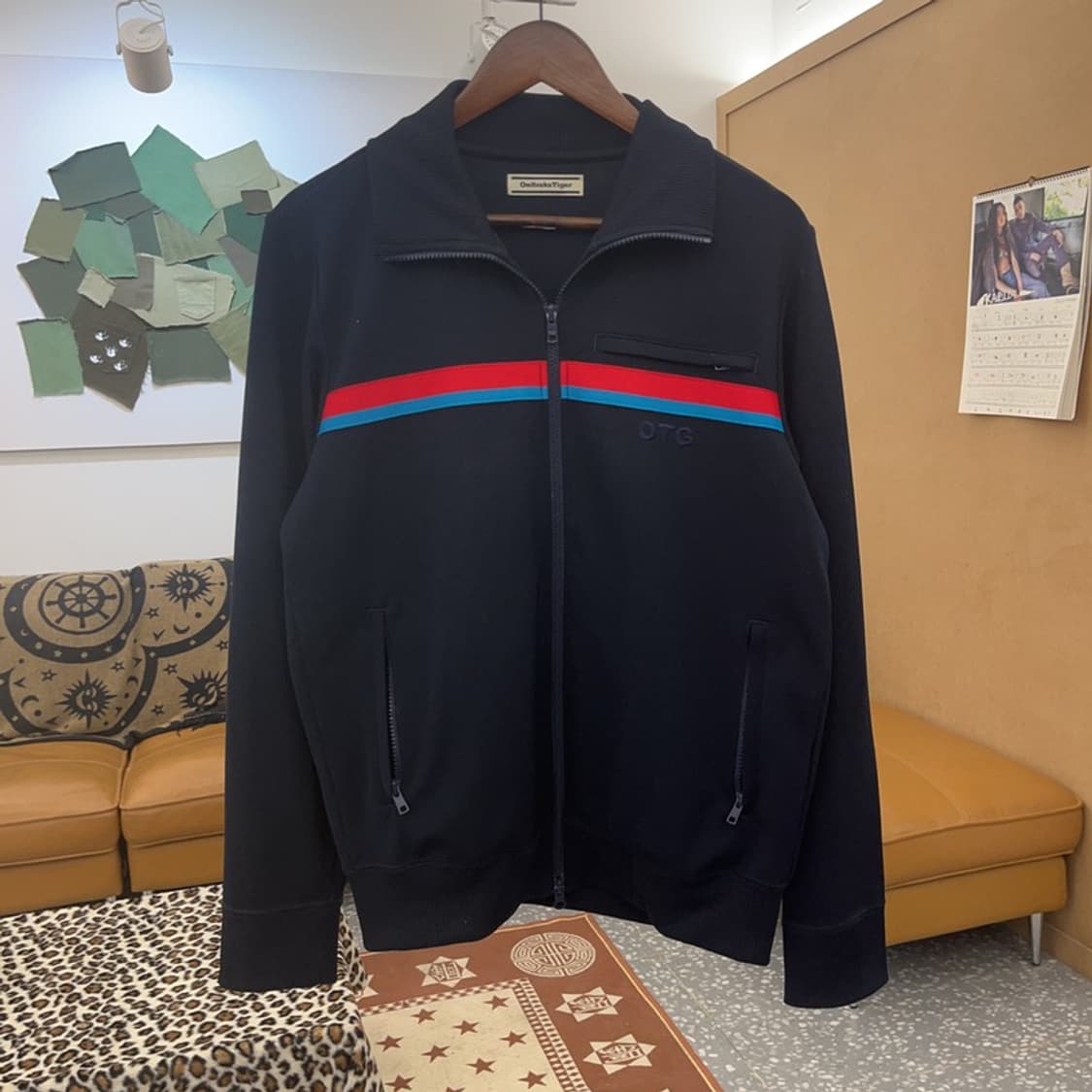 오니츠카 타이거 올드스쿨 레트로 배색 져지 집업 L C09329 상품이미지3