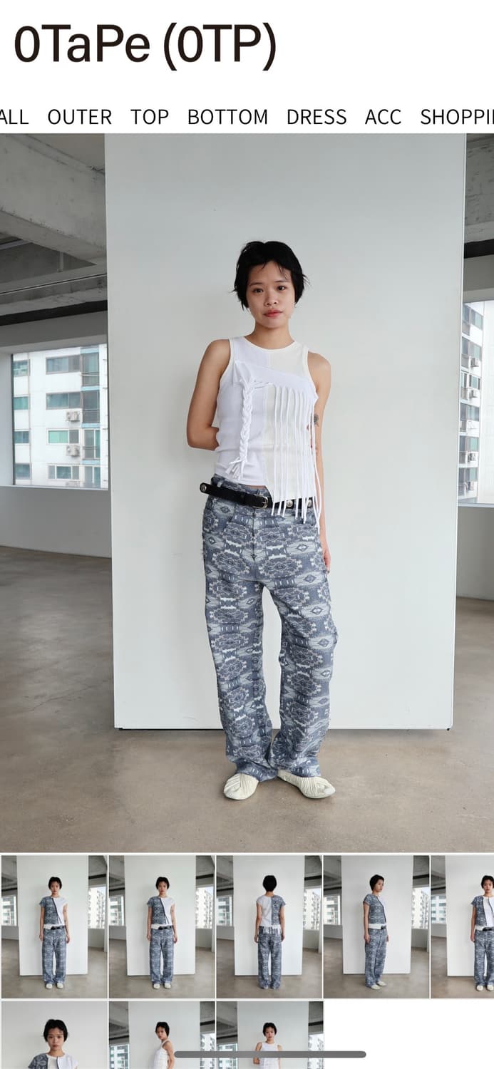 0tape DUAL-DETAIL JACQUARD PANTS 상품이미지1