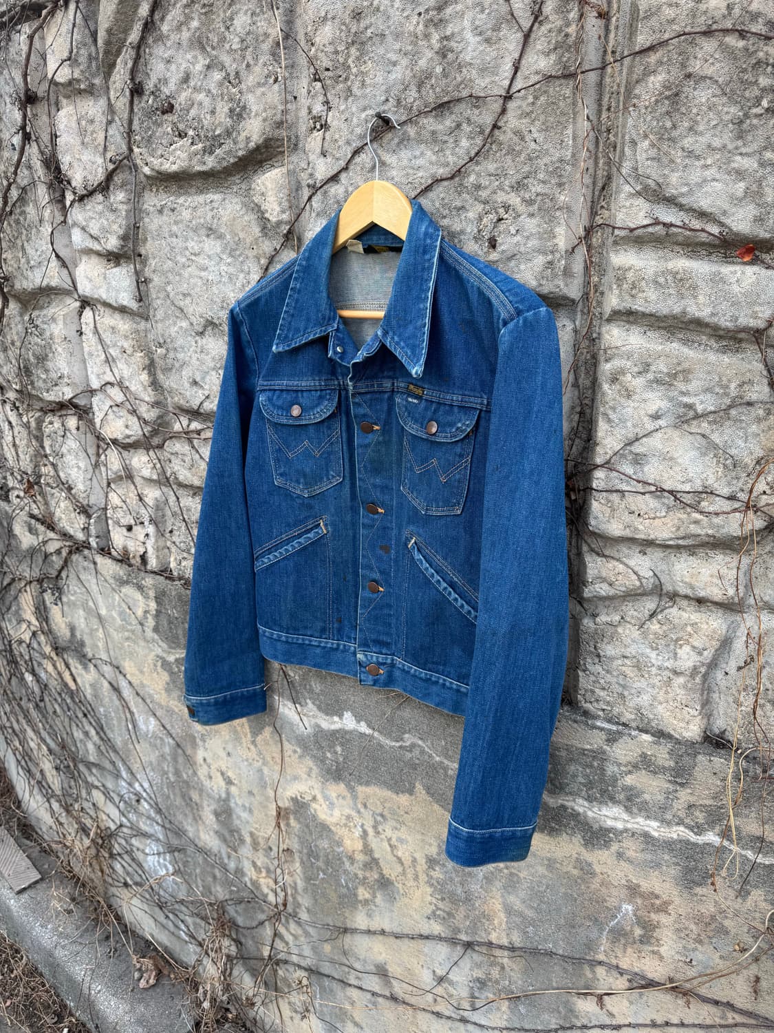 70~80s 랭글러 빈티지 126mj 웨스턴 데님 트러커 자켓 38 상품이미지3