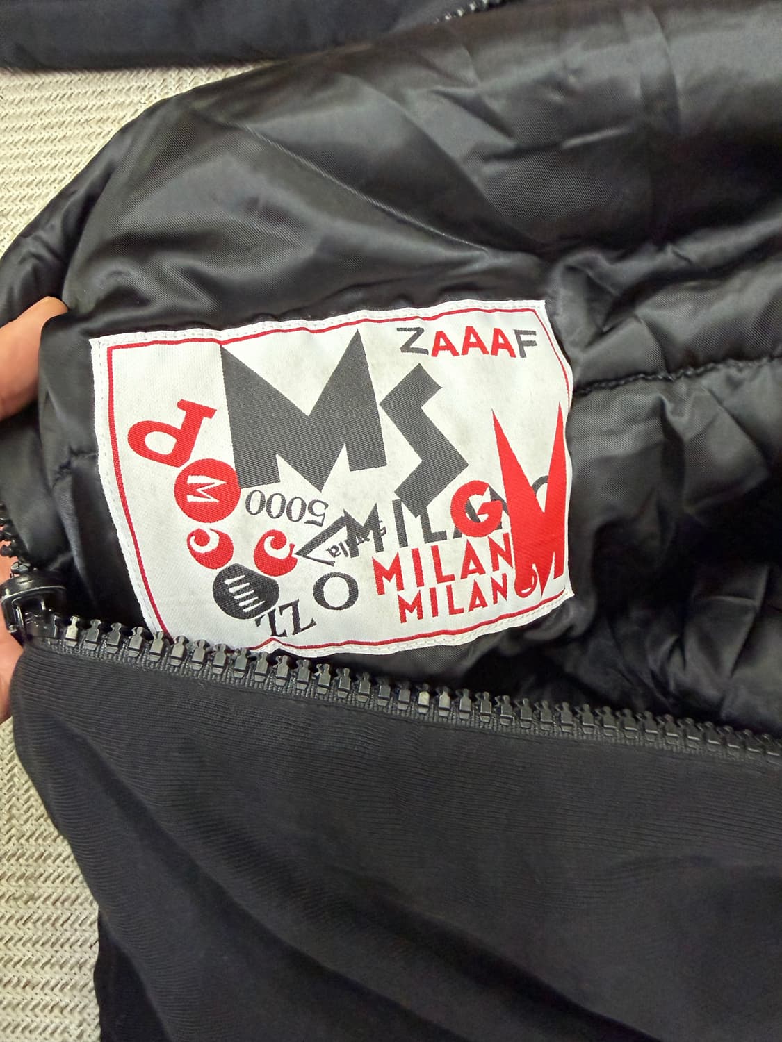 정품) MSGM 남성 오버핏 블랙 후드 패딩 점퍼  상품이미지6