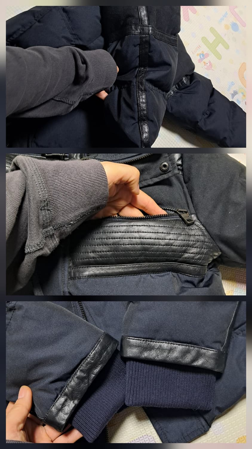 시스템옴므 남성 구스다운 패딩 95(상태상급) 상품이미지8