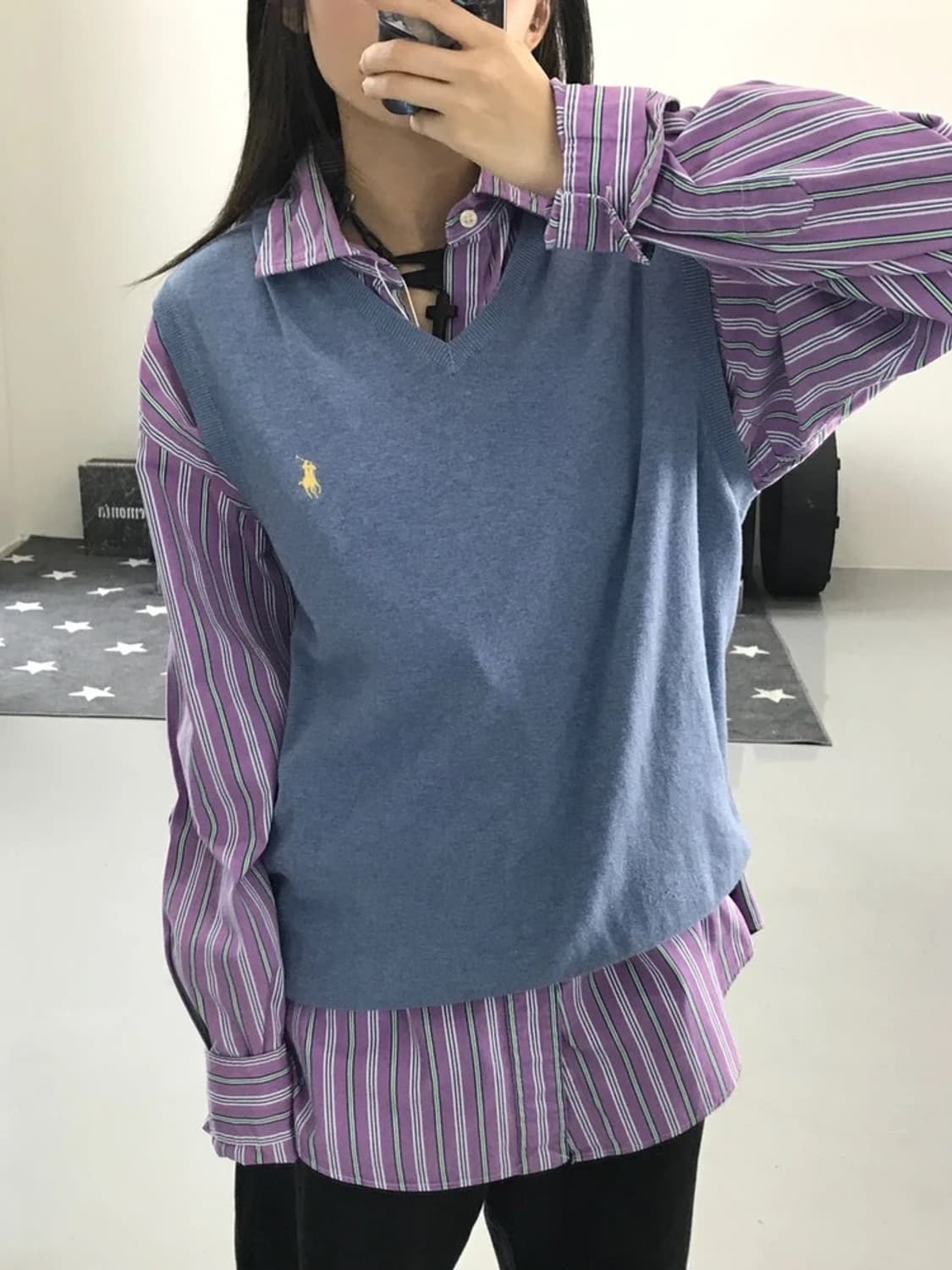 폴로랄프로렌 블루 니트조끼 상품이미지3