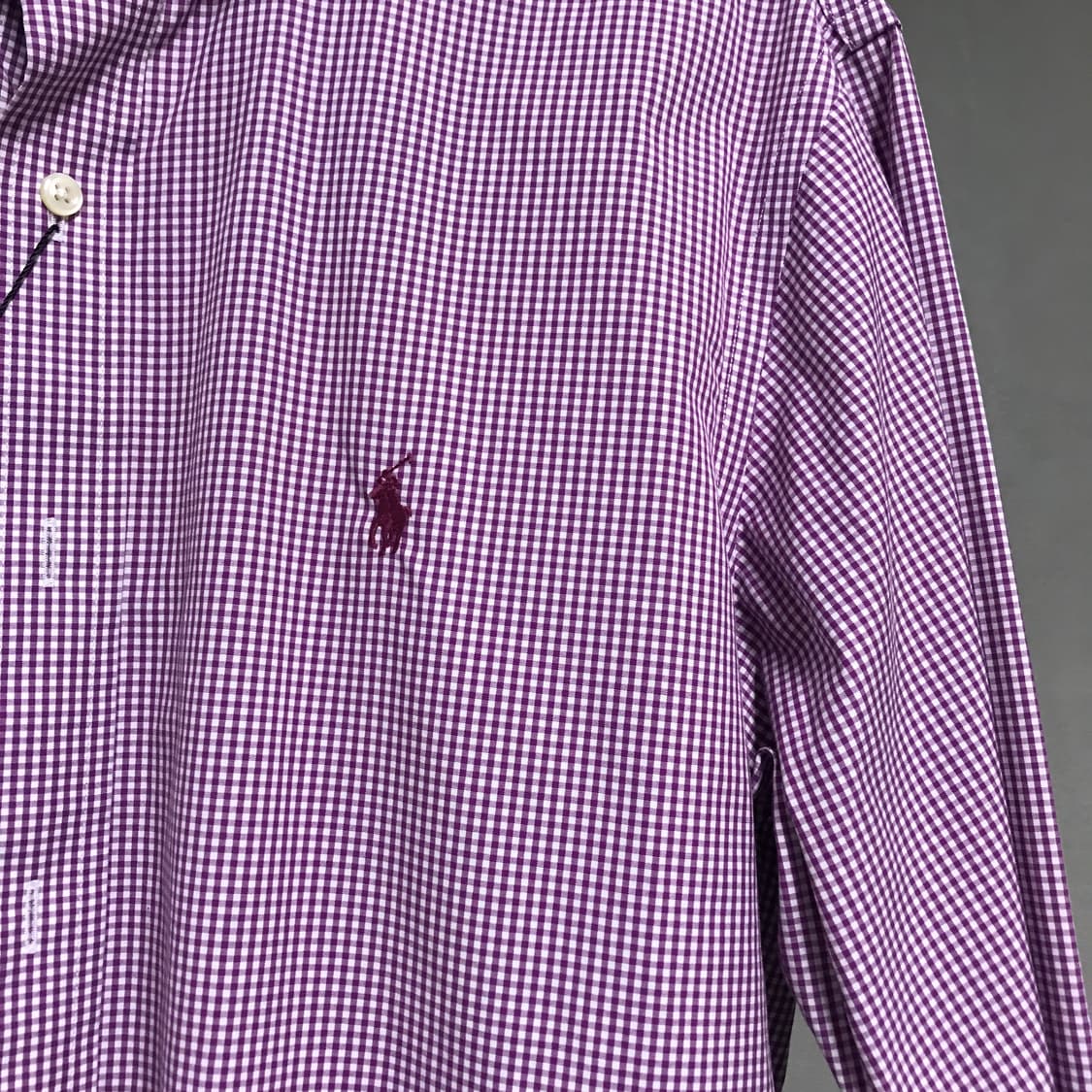 폴로 랄프로렌 깅엄 체크 셔츠 퍼플 39 상품이미지4