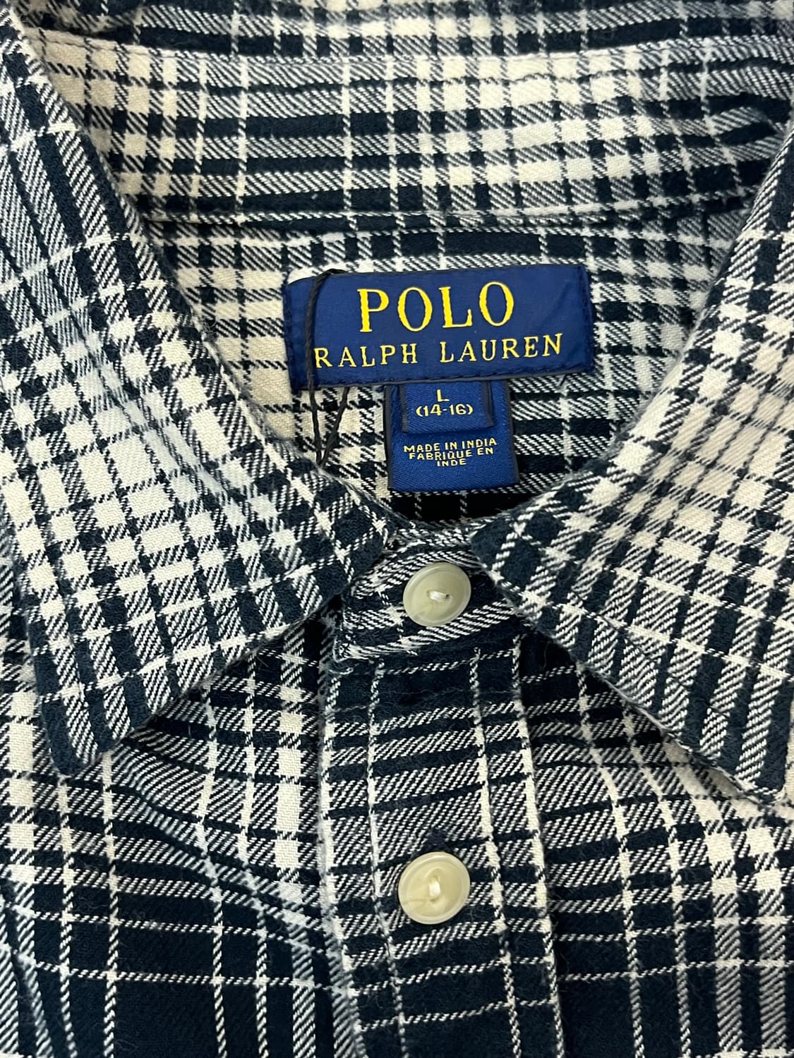 폴로 랄프로렌 체크 셔츠 블랙 L #csz1862 상품이미지4