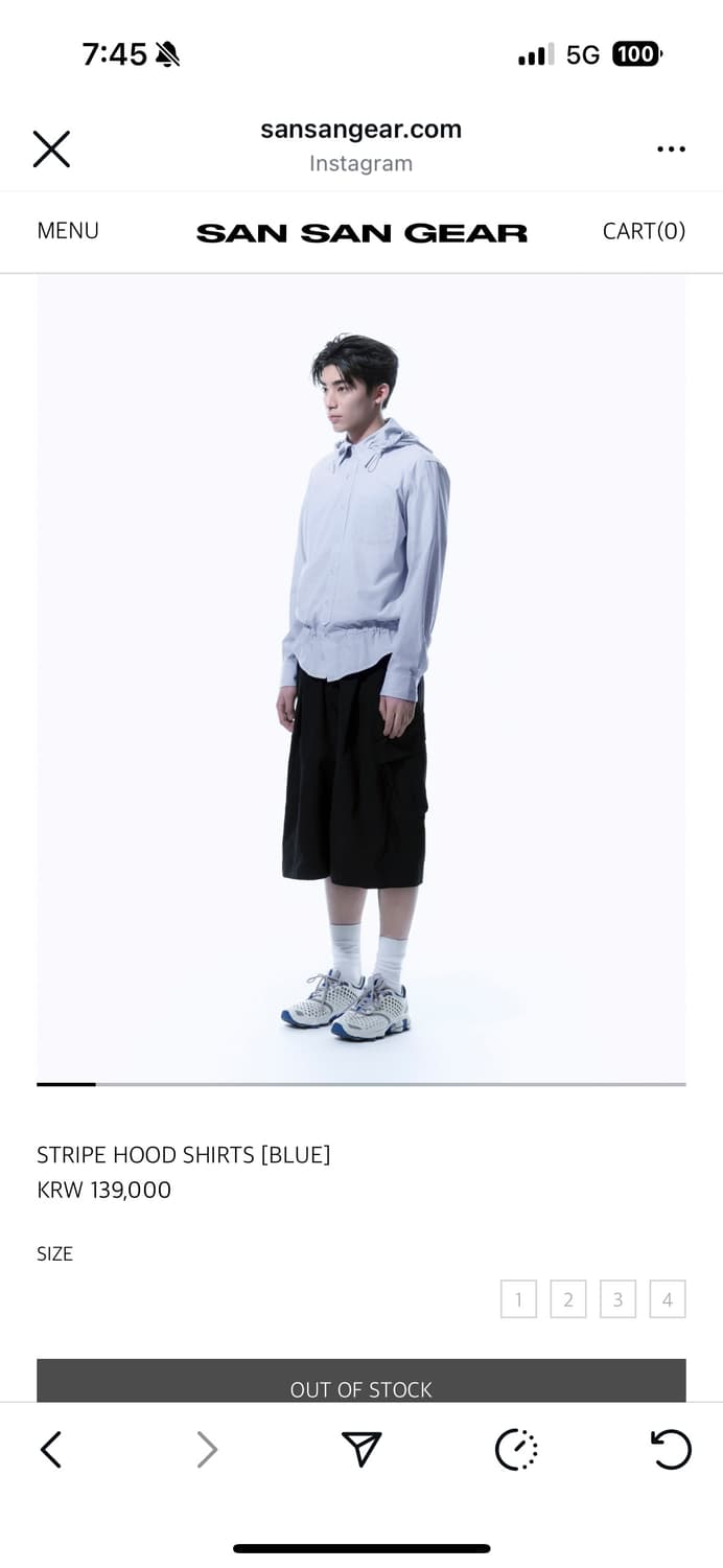 산산기어STRIPE HOOD SHIRTS [BLUE] 상품이미지2