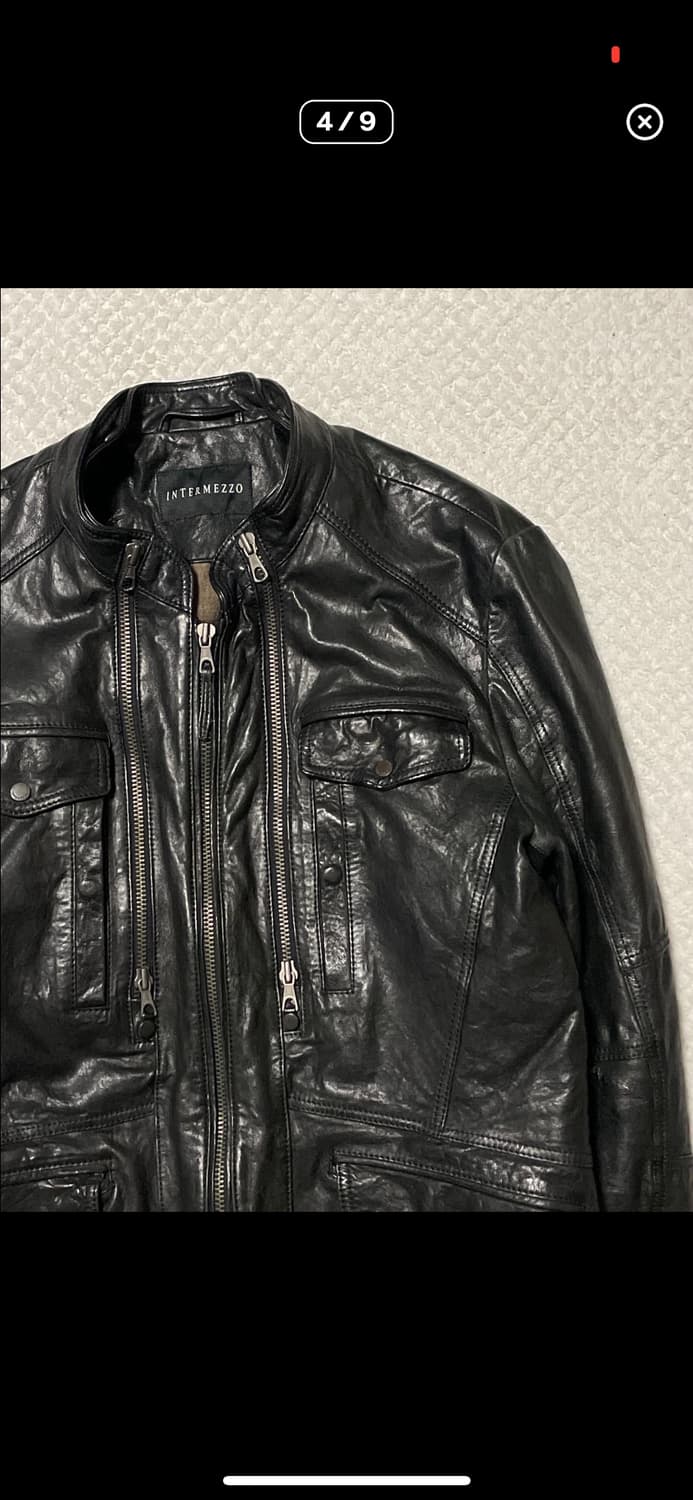Intermezzo 인터메조 웨스턴 무드 램스킨 양가죽 절개 봄버 레더 상품이미지4