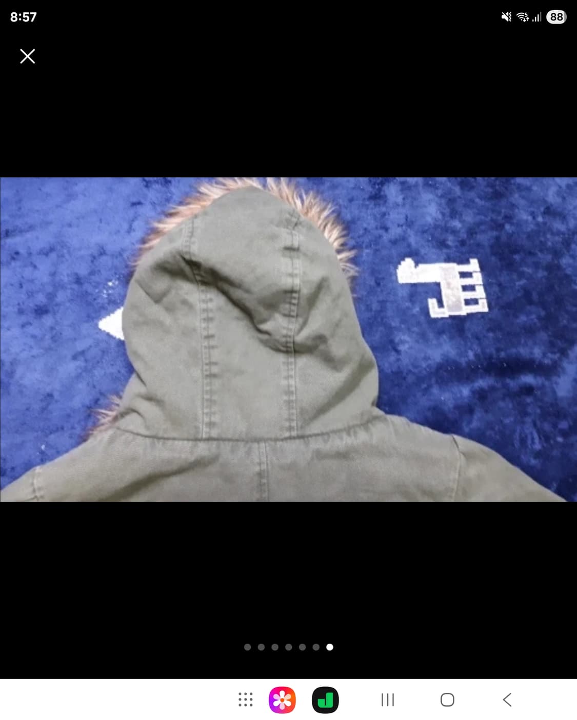 카키 크롭 야상 솜패딩 양털 뽀글이  상품이미지7