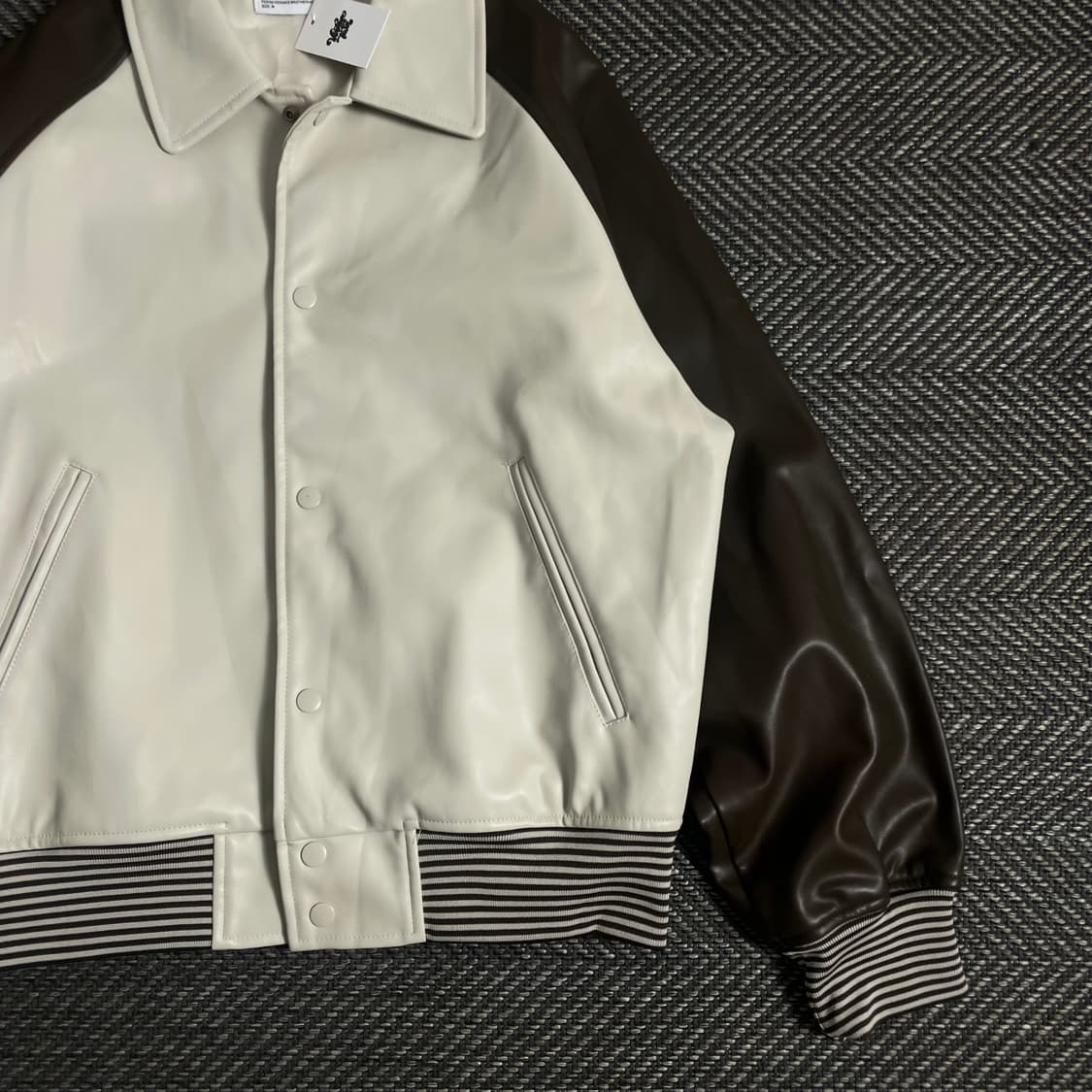 파르티멘토 버핑레더 배색 봄버 자켓y 3511 상품이미지3