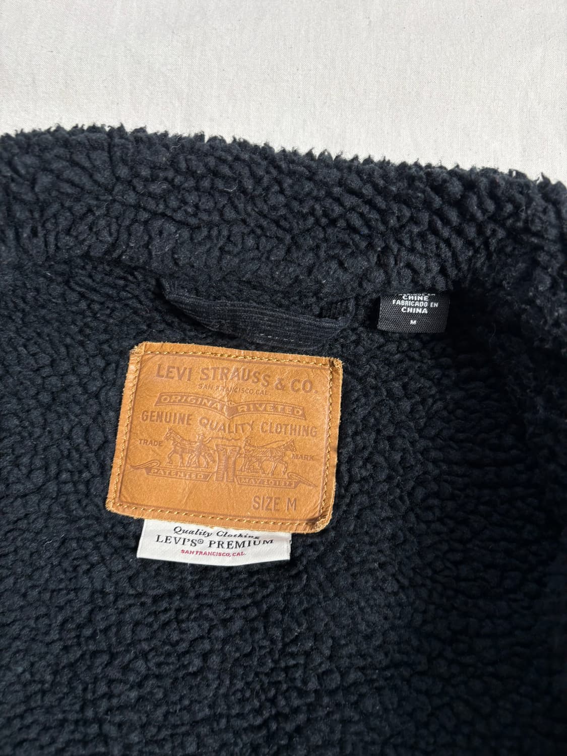 Levis 리바이스 블랙 쉐르파 자켓 M 상품이미지4