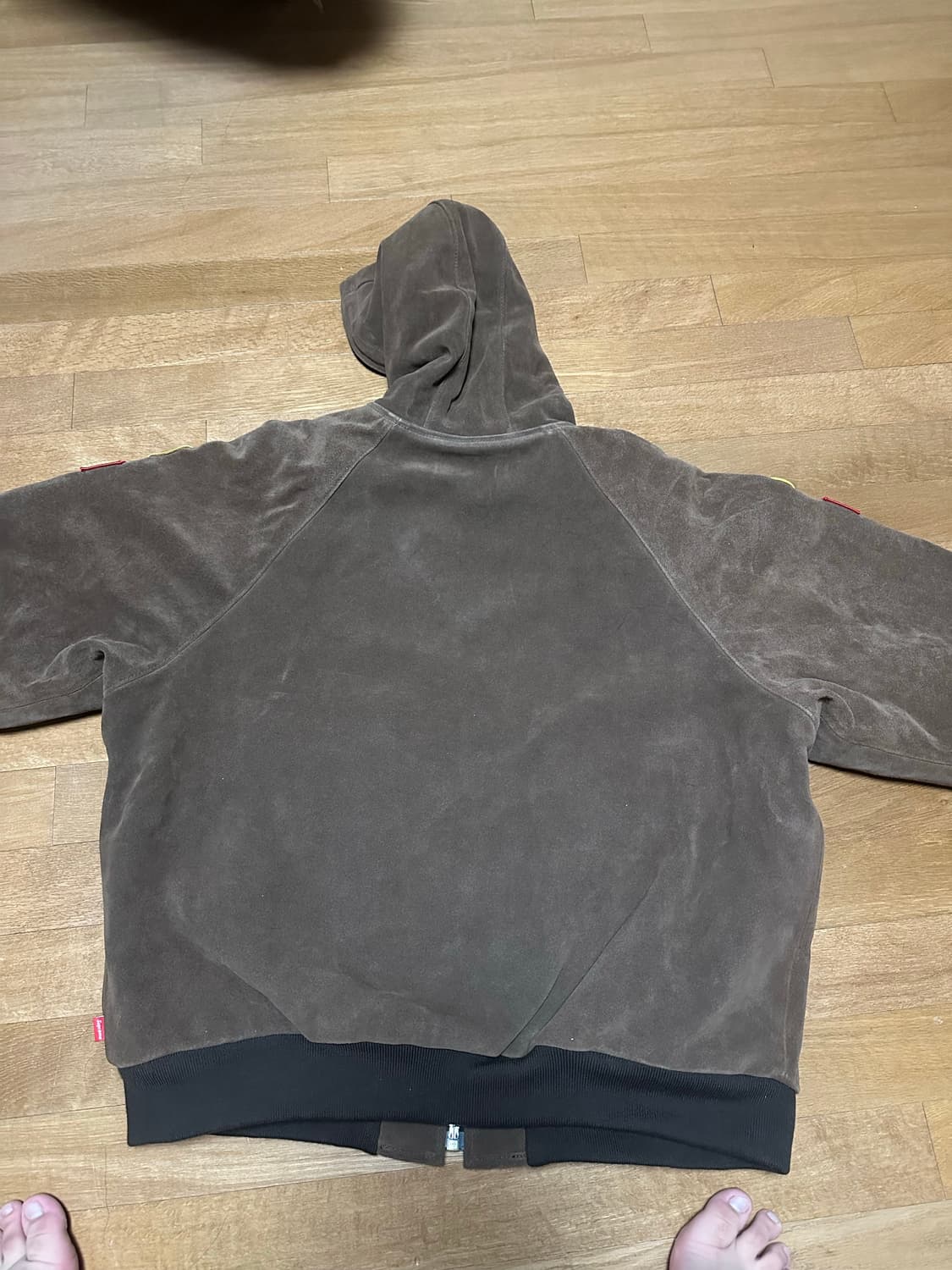 슈프림 x 밴슨 레더 후드 워크 자켓 스웨이드 - 24FW 상품이미지5