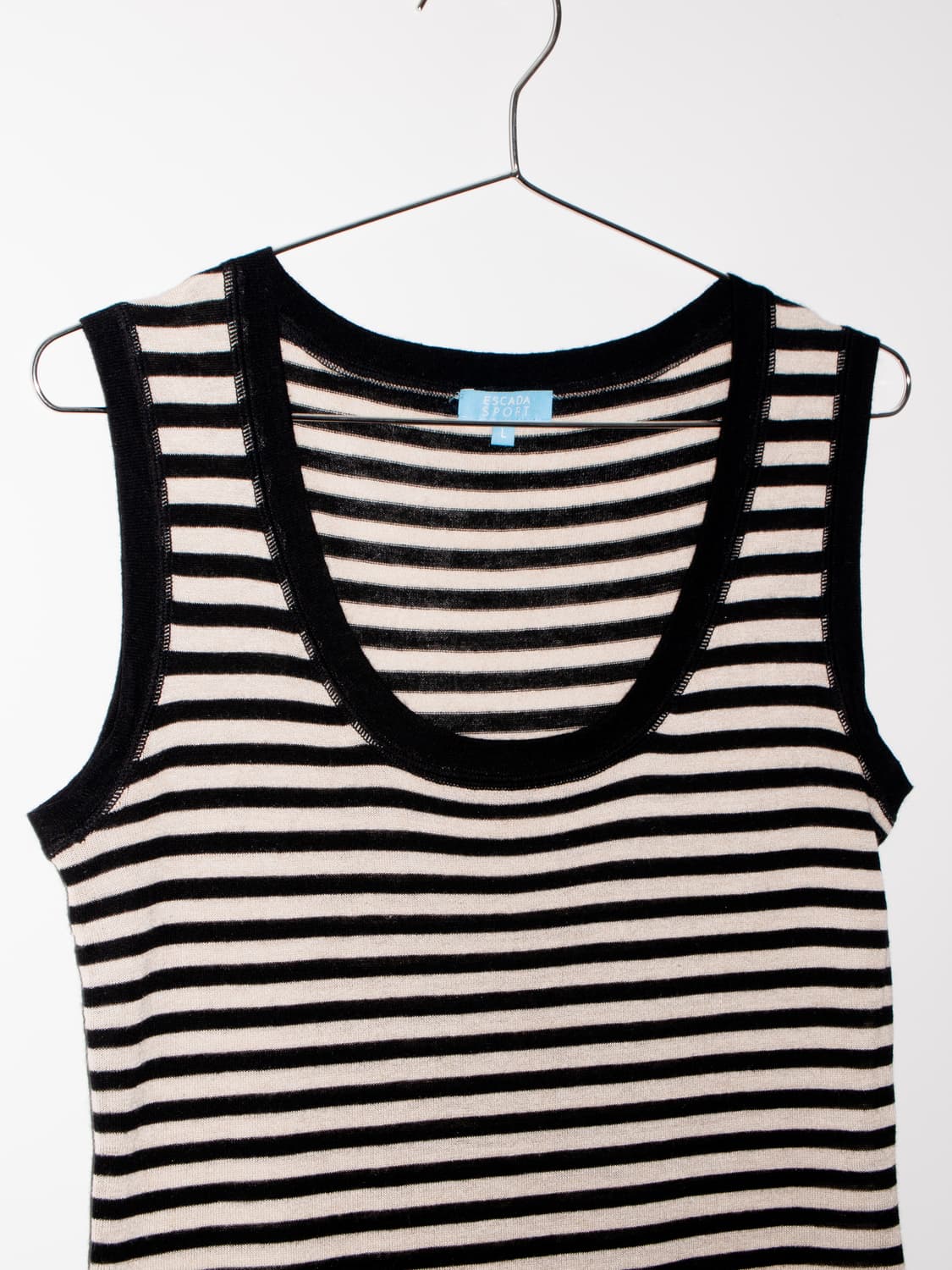 Silk Cashmere Stripe Sleeveless Top 상품이미지3