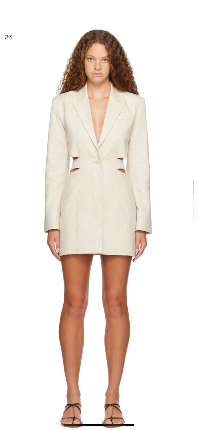 텍있는 새상품 Jacquemus 린넨 블레이저 원피스32(44사이즈) 상품이미지1