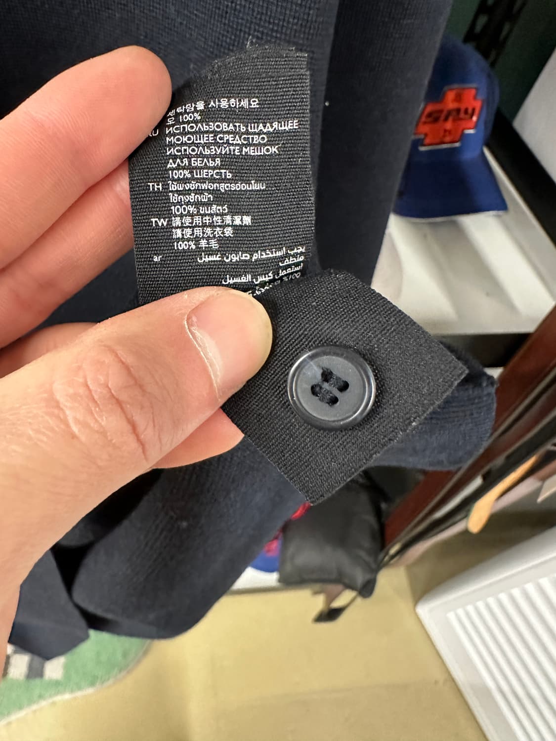 COS) 코스 네이비 무지 카라 니트 M 상품이미지7