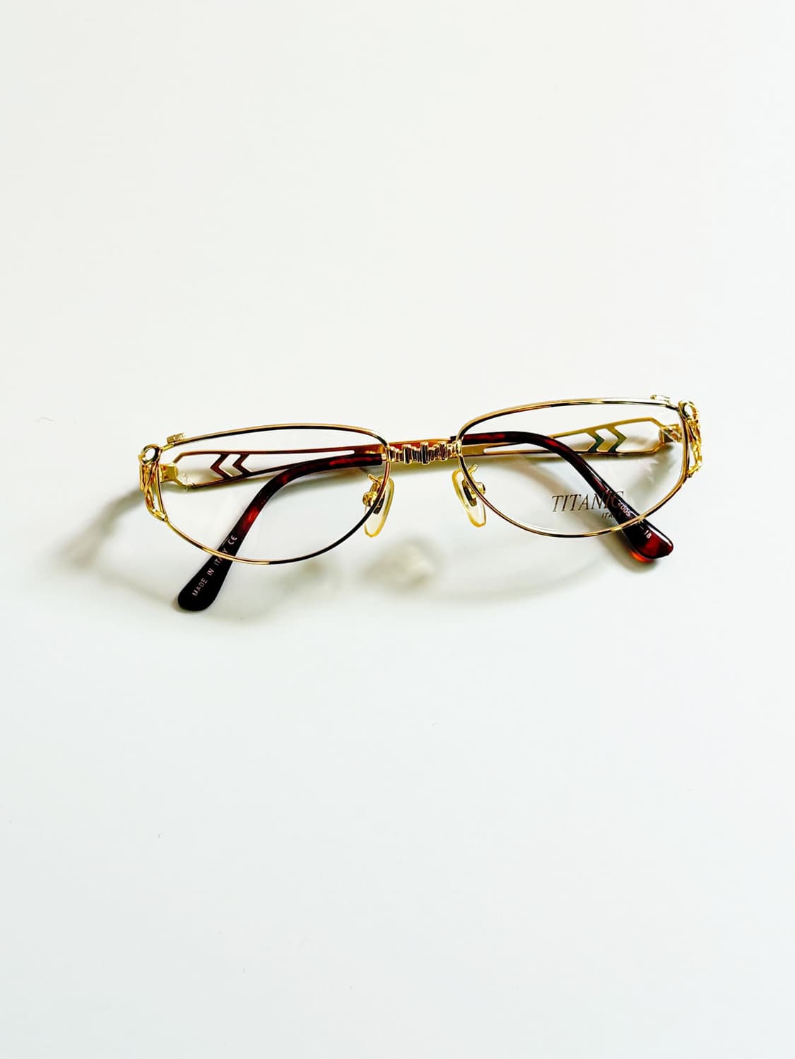 90s 이태리제 TITANIC 골드 필리그리 프레임 빈티지 안경 상품이미지1
