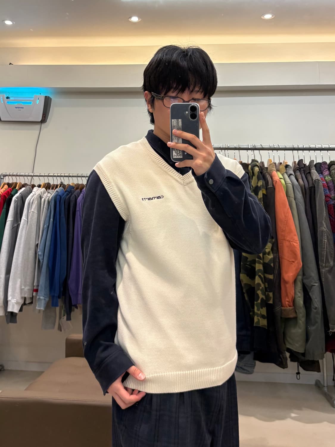 칼하트 WIP 스크립트 니트 베스트 상품이미지9