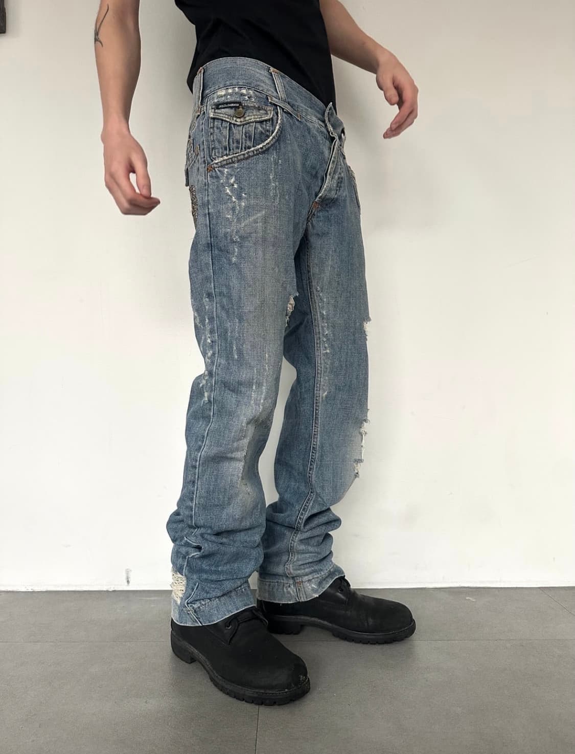 돌체앤가바나 00s 디스트로이드 포켓 데님팬츠 상품이미지3