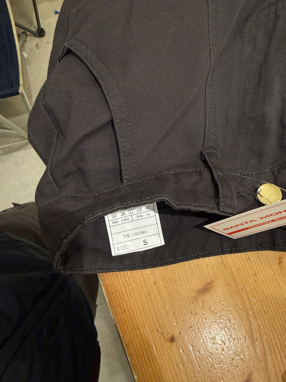 빈티지 차콜 커브드 코튼 팬츠 U563 상품이미지4