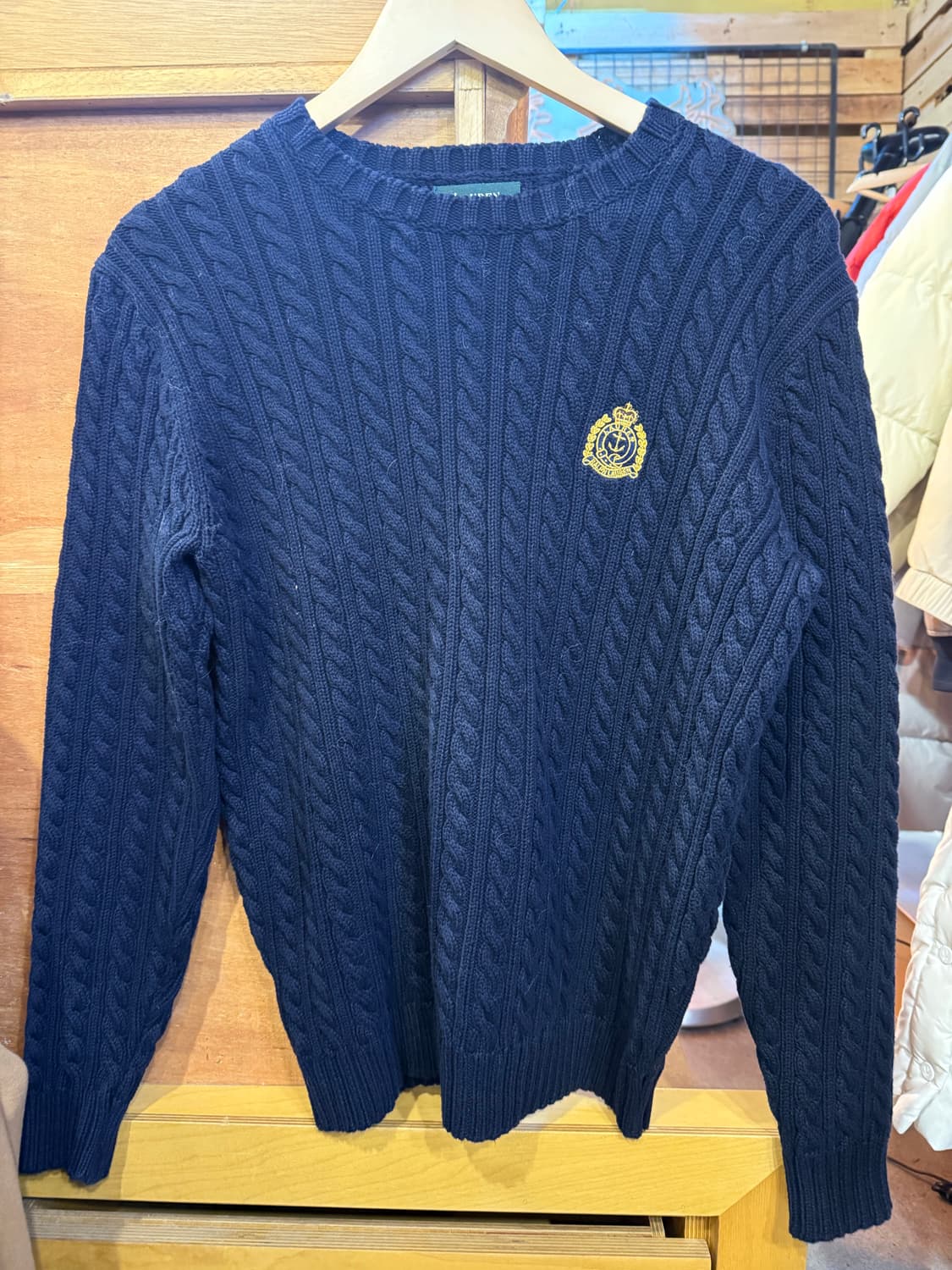 랄프로렌 네이비 코튼 니트 상품이미지1