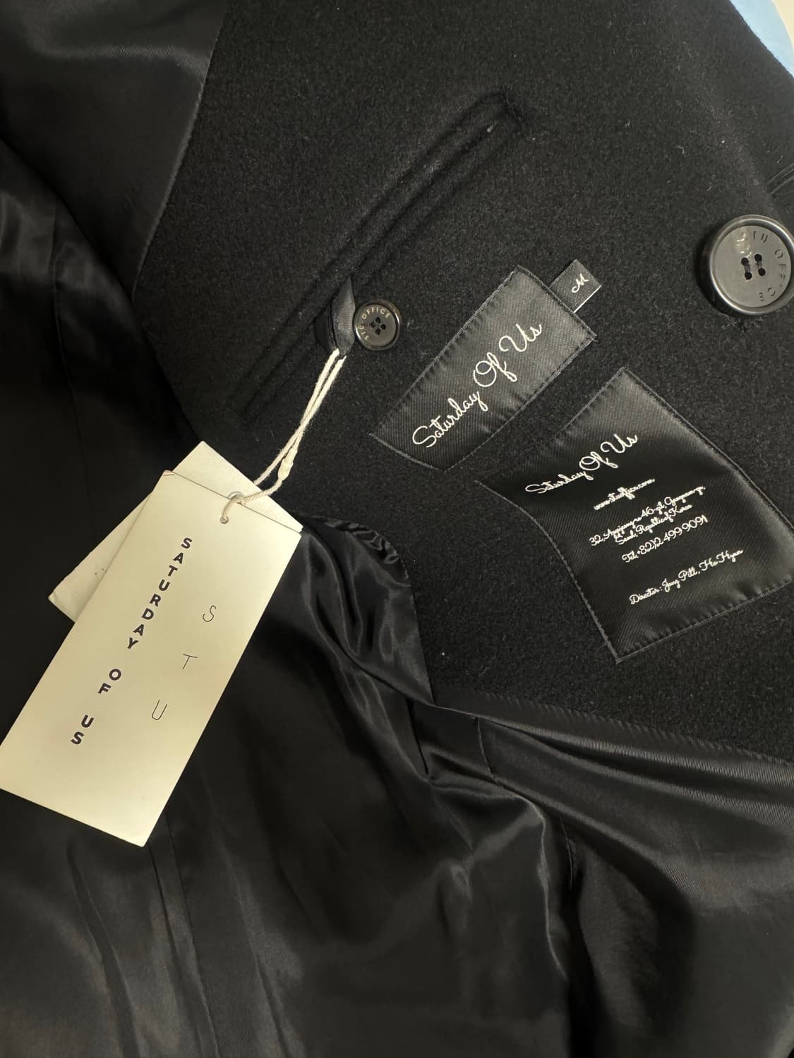 STU 더블패치 코트 블랙 M 상품이미지2