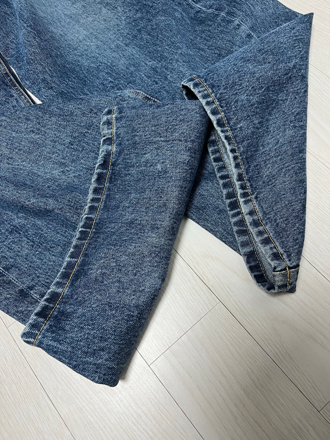 해칭룸 와이드 커브진 워시드 블루 3 상품이미지5