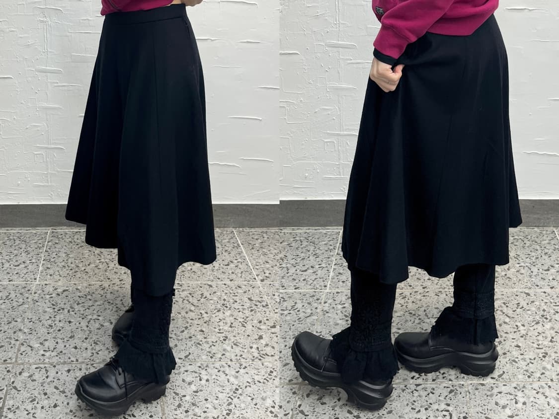 black wool midi skirt 상품이미지2