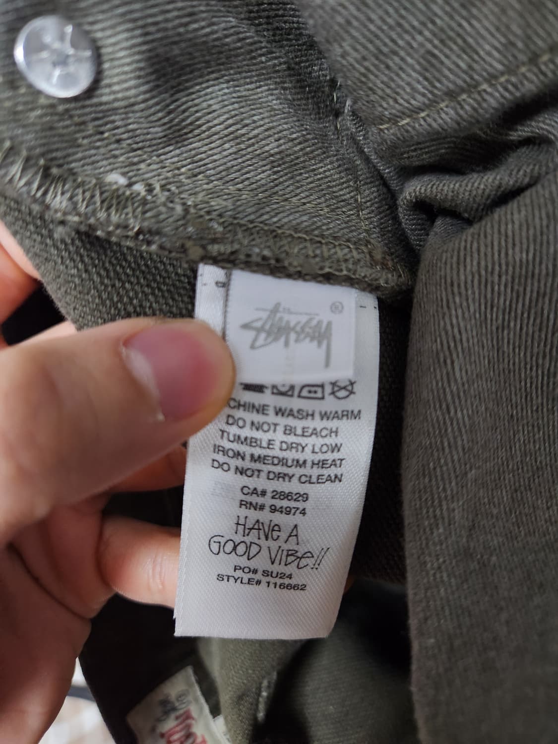 Stussy Washed Canvas Plaid Big Ol' Jean 상품이미지6