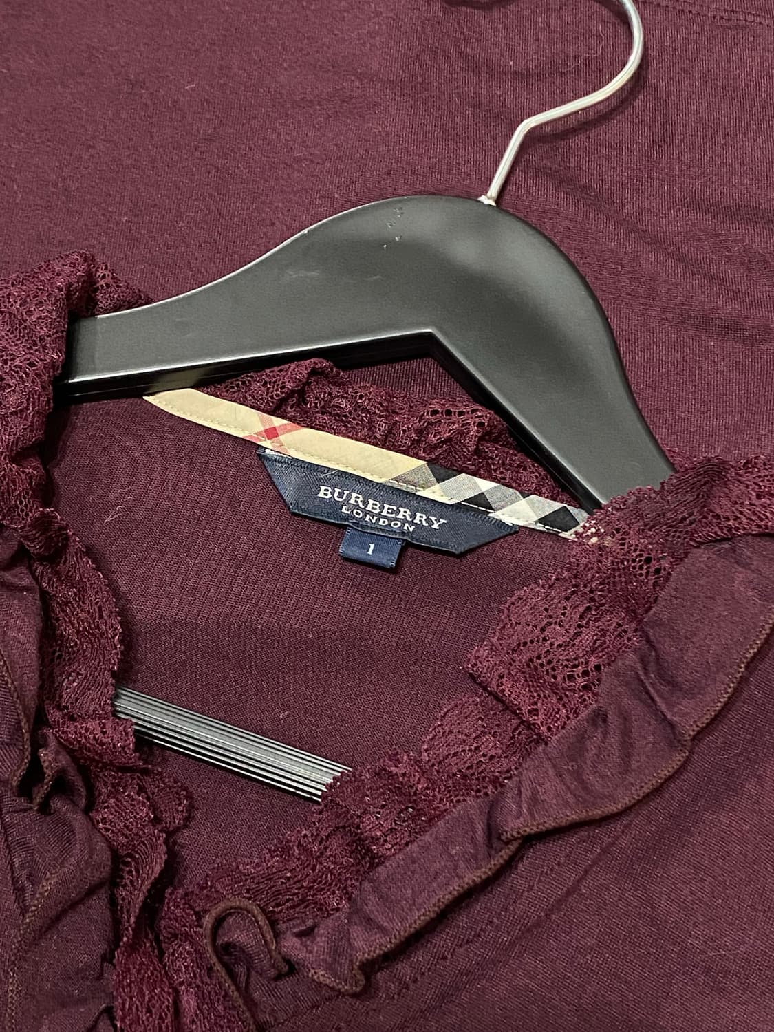 Burberry 레이스 프릴 7부 슬리브 상품이미지5