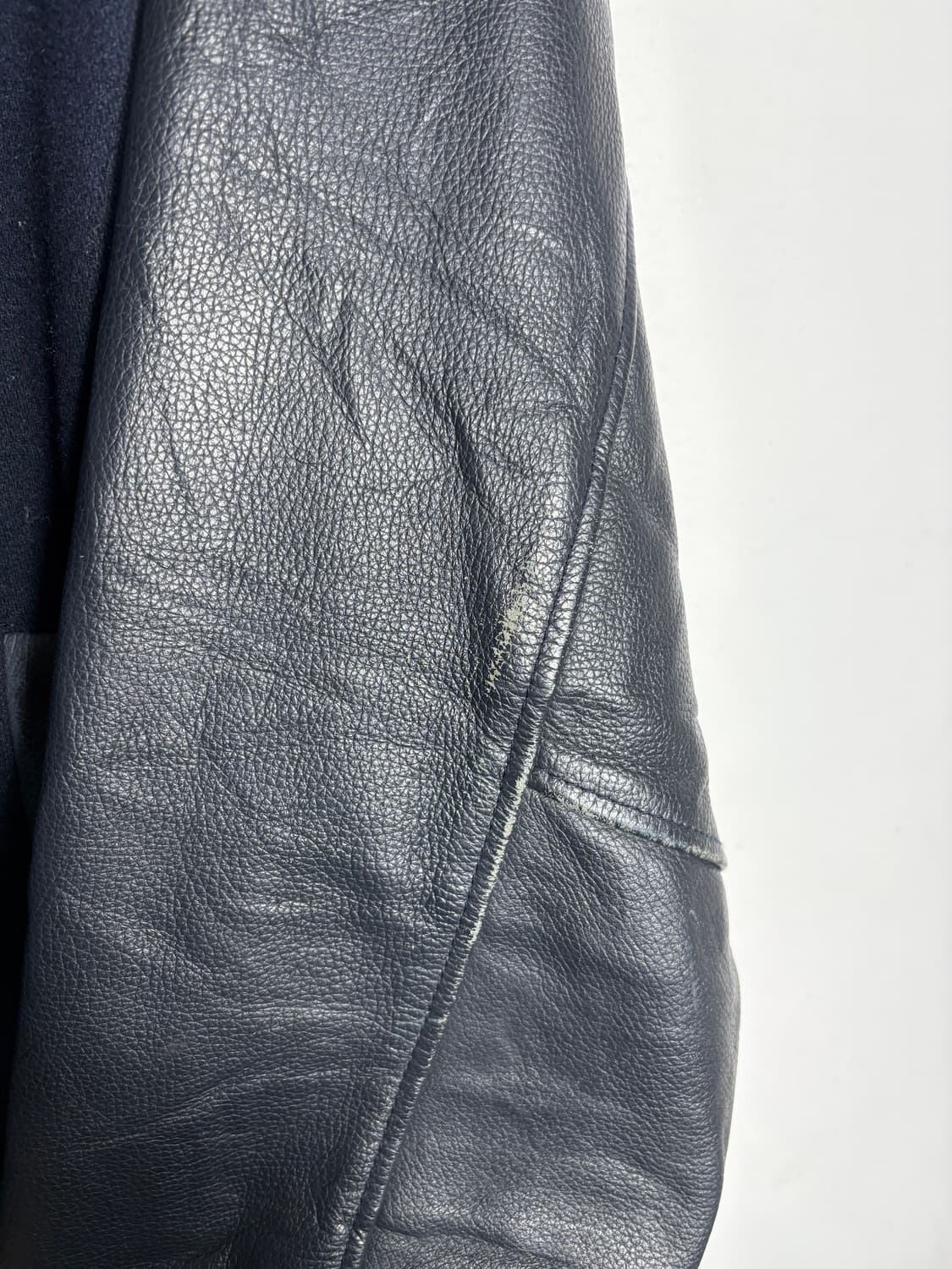 North end 울 가죽 바시티 자켓 상품이미지8