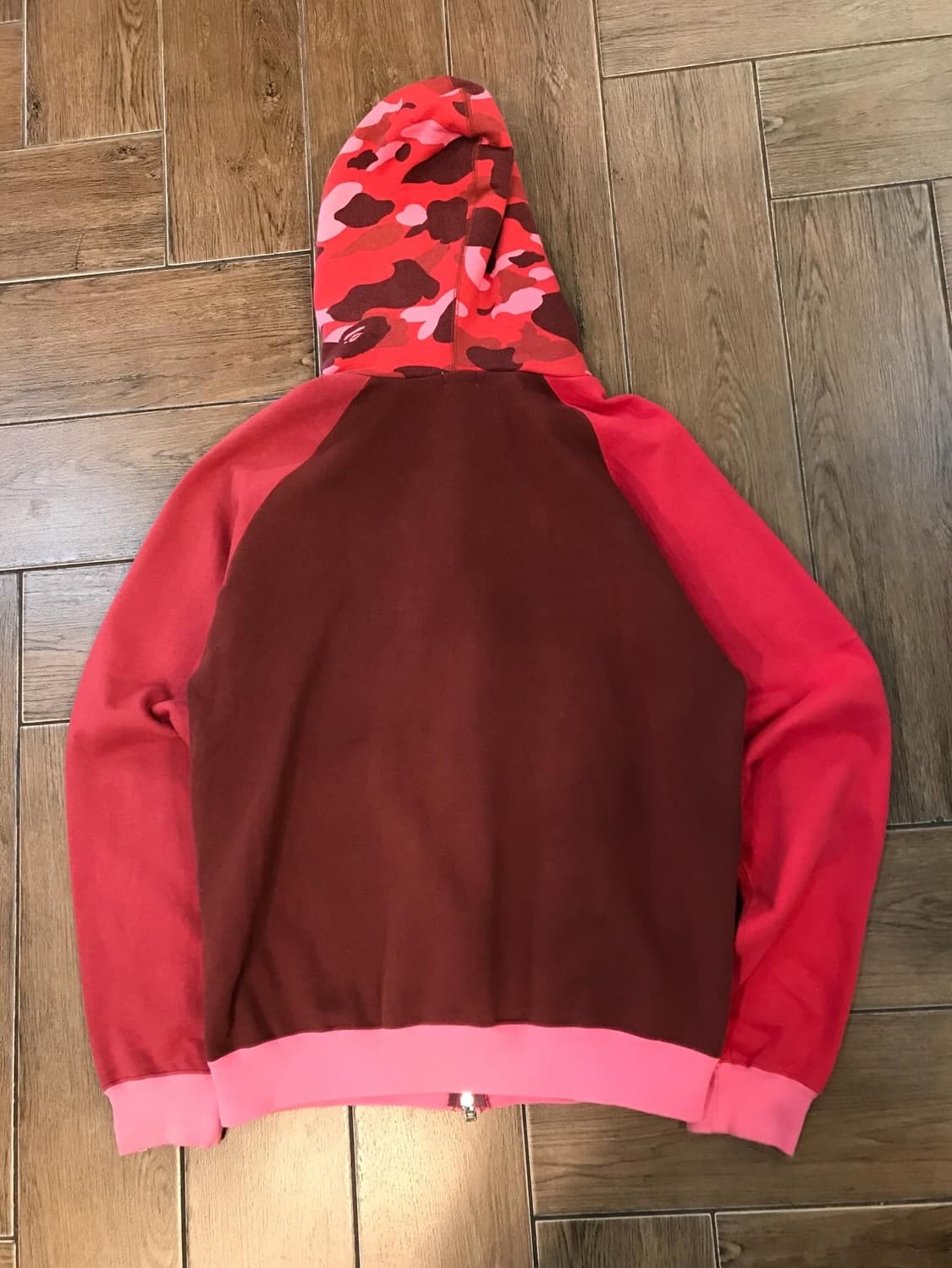 Bape Red Camouflage College Two-way Ho 상품이미지10