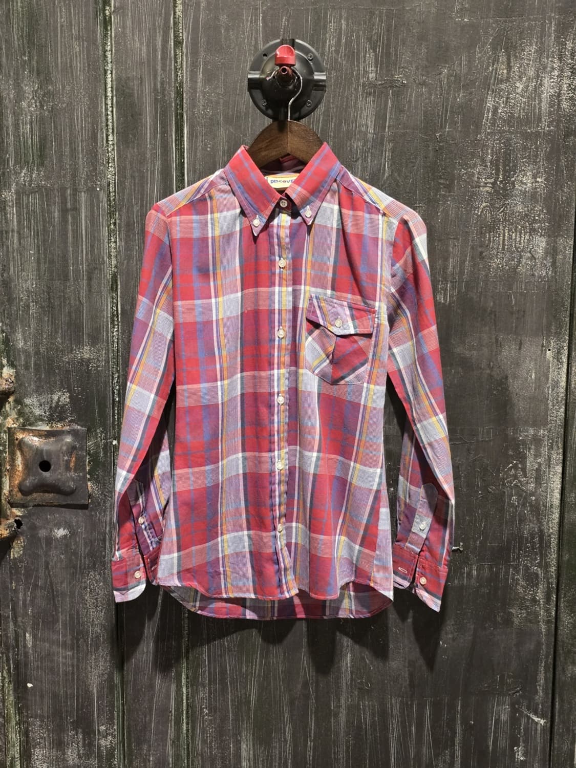 80s Discovery Red Plaid Shirt 상품이미지1