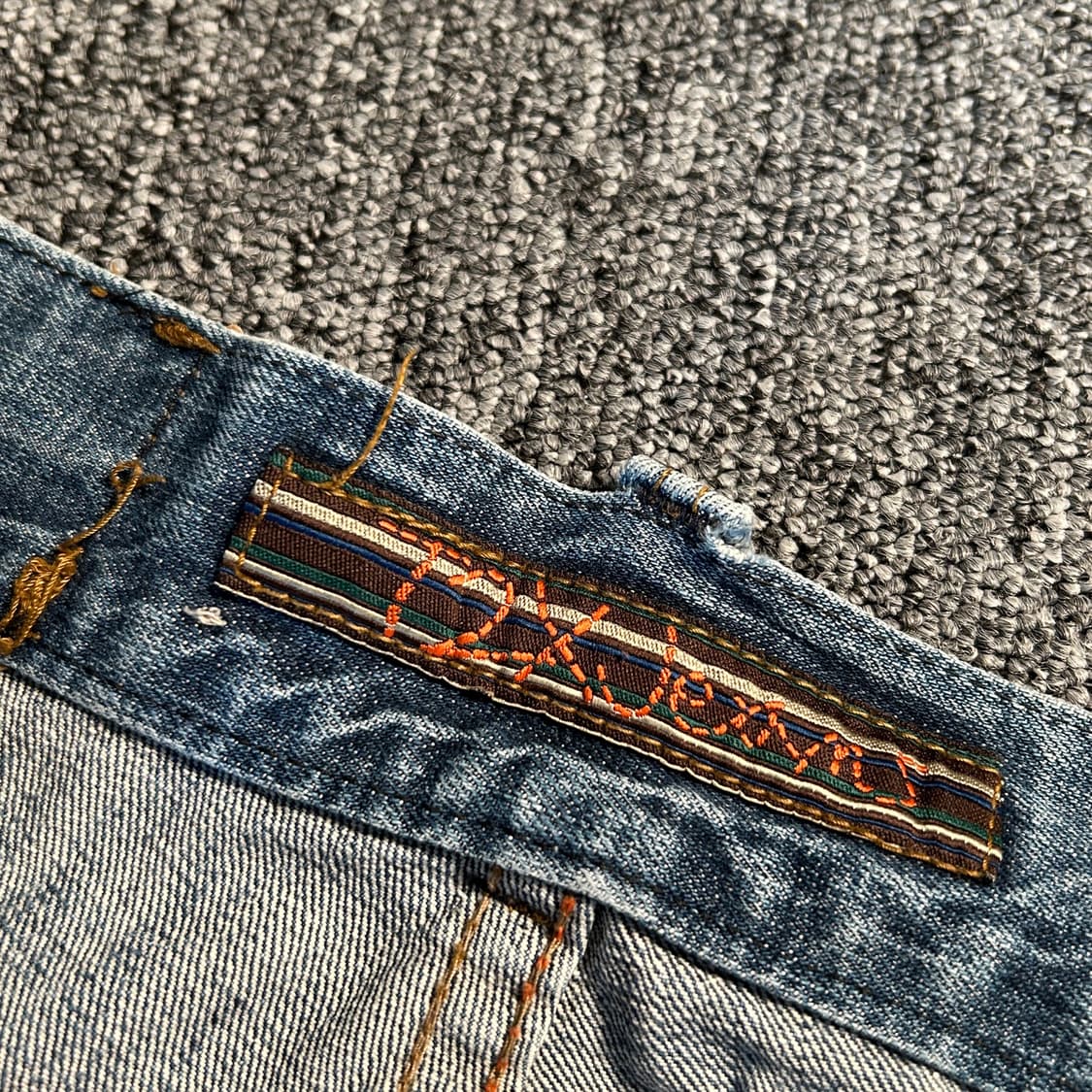 T2X JEANS jpn 빈티지 워싱 자수 데님 팬츠  상품이미지7