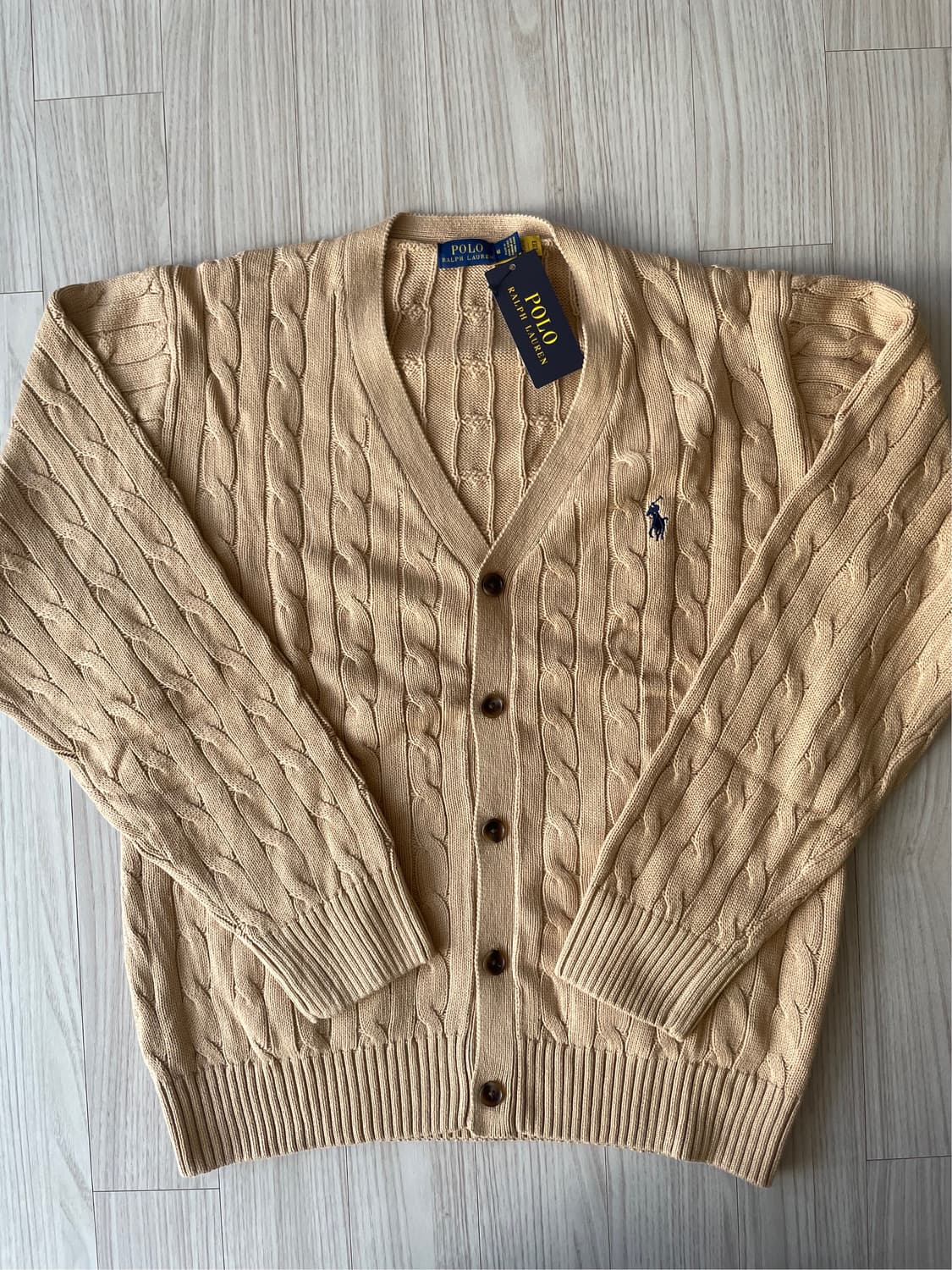 [새상품] 폴로 랄프로렌 코튼 케이블 니트 가디건 상품이미지1