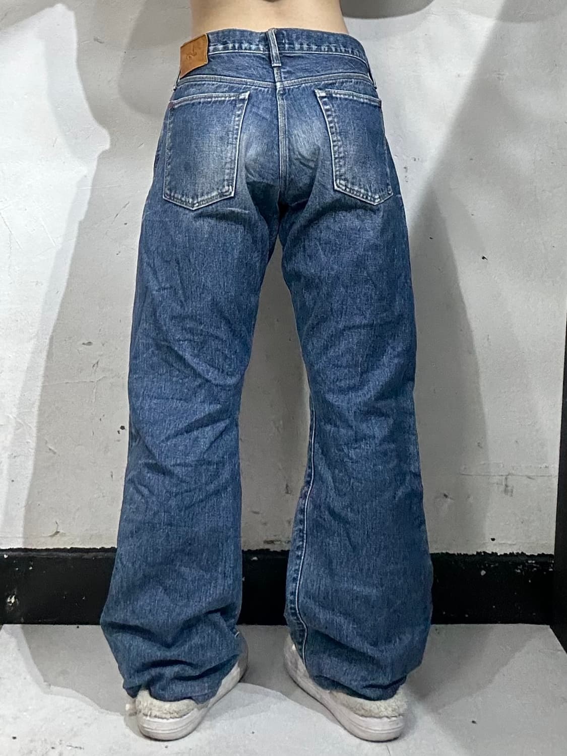 폴 스미스 중청 레드이어 캣 워싱 페이딩 와이드 청바지 34 상품이미지3