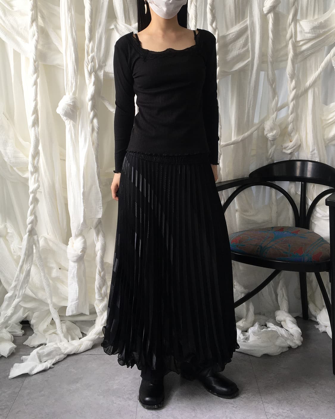 Pattern pleats skirt 상품이미지7
