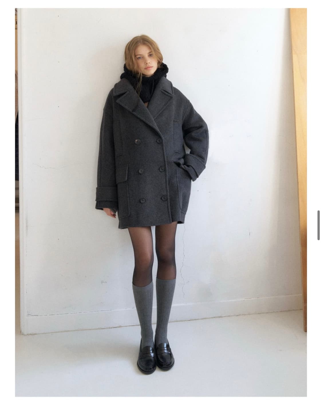 [헤더먼트] 하프코트 Classic carbon half coat 상품이미지2