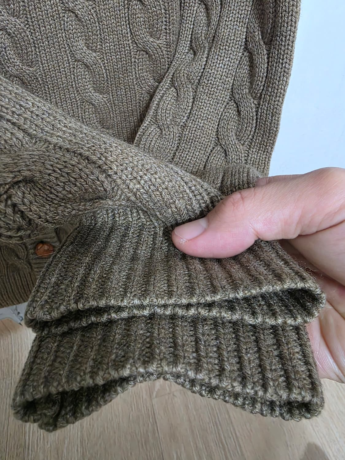 랄프로렌 숄카라 케이블 니트 가디건 M 상품이미지5