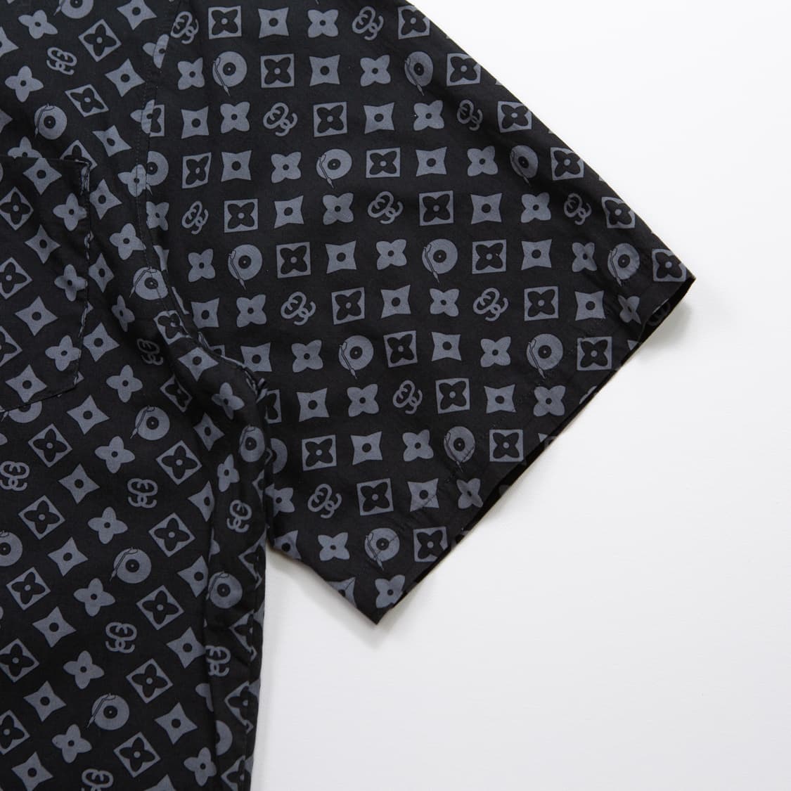 90s 스투시 모노그램 루이비통 패러디 셔츠 블랙 상품이미지3