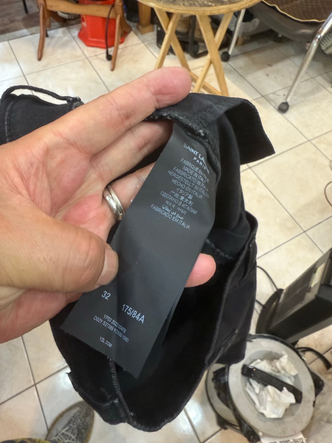 32-33 정품 생로랑 블랙진 팝니다 상품이미지4