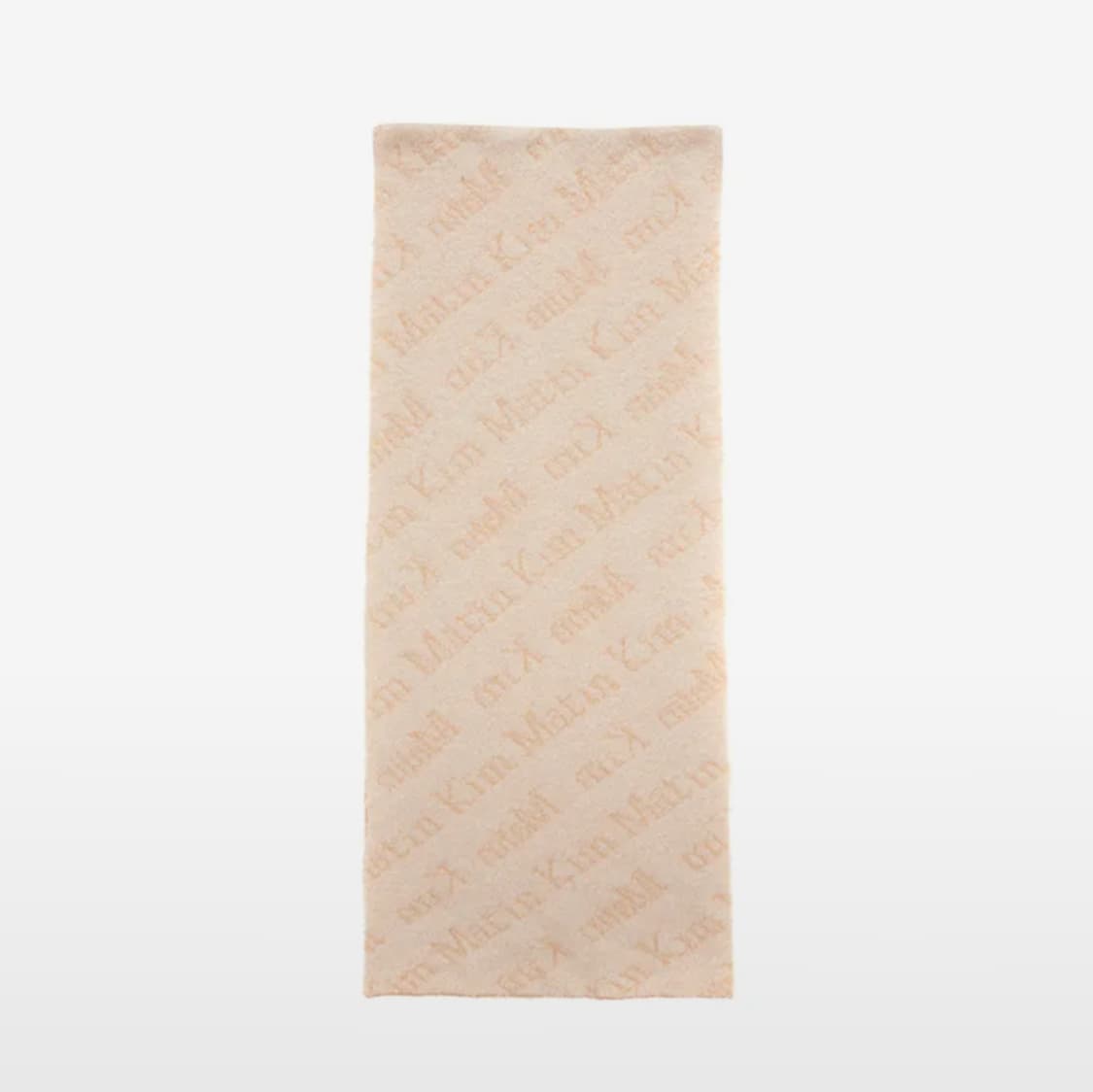 마뗑킴 레터링 니트 머플러 베이지 상품이미지1