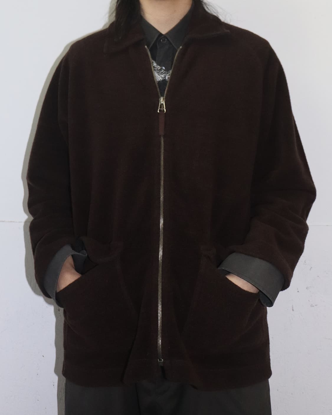 미츠미네 클래식 울 블루종 상품이미지2