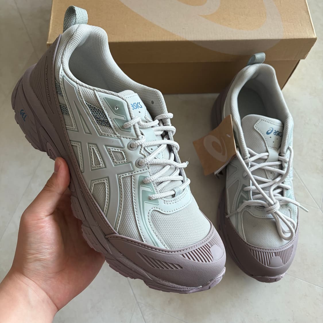 새상품(280) 아식스 젤 벤쳐 6 쉴드 모브 그레이 오이스터 그레이 상품이미지1