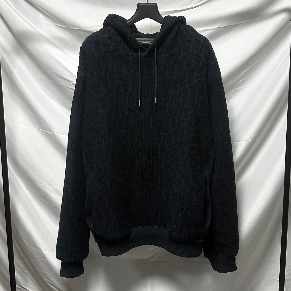 [3XL/새상품급] 디올 오블리크 테리 후드티 블랙 상품이미지1