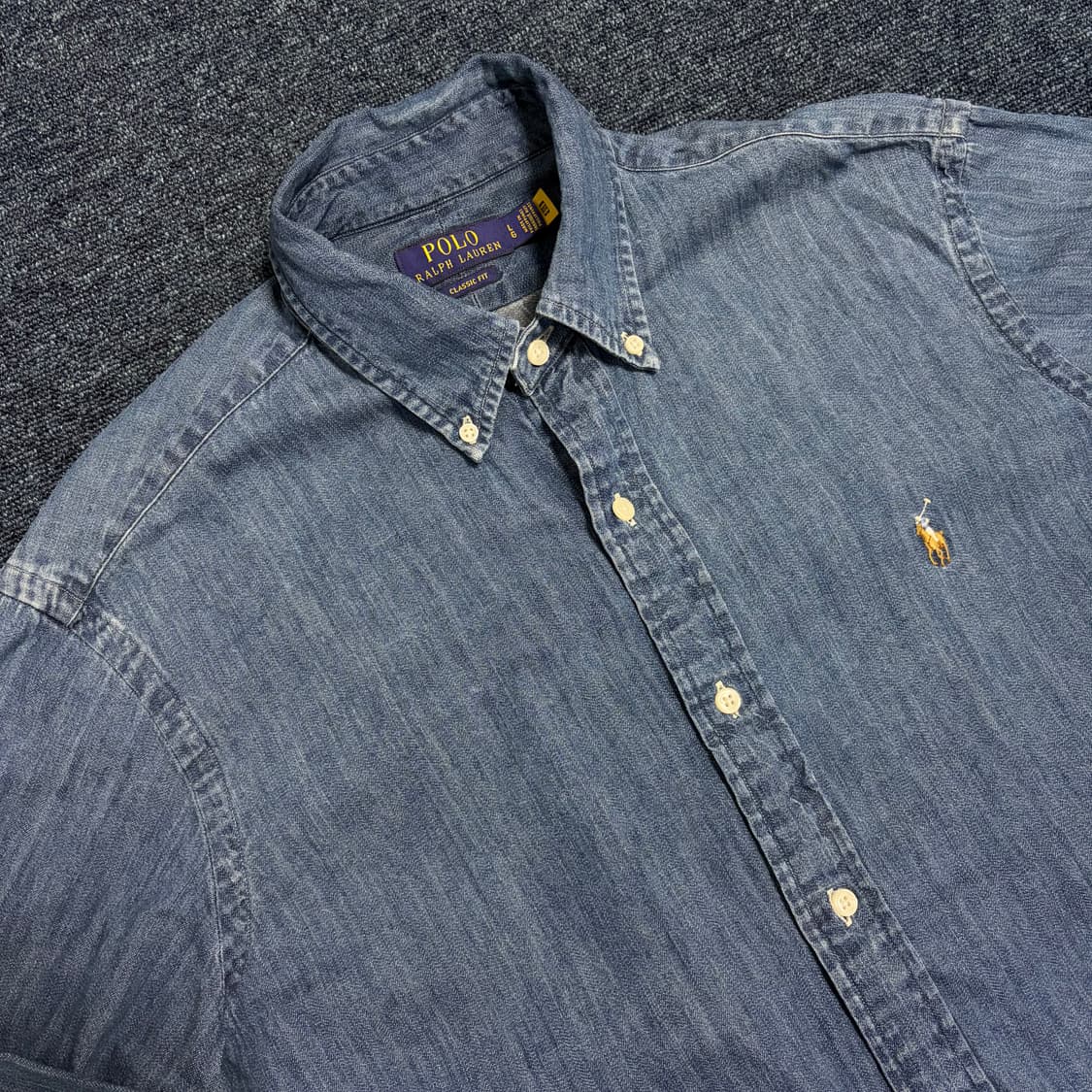 폴로 랄프로렌 클래식핏 샴브레이 셔츠 상품이미지3