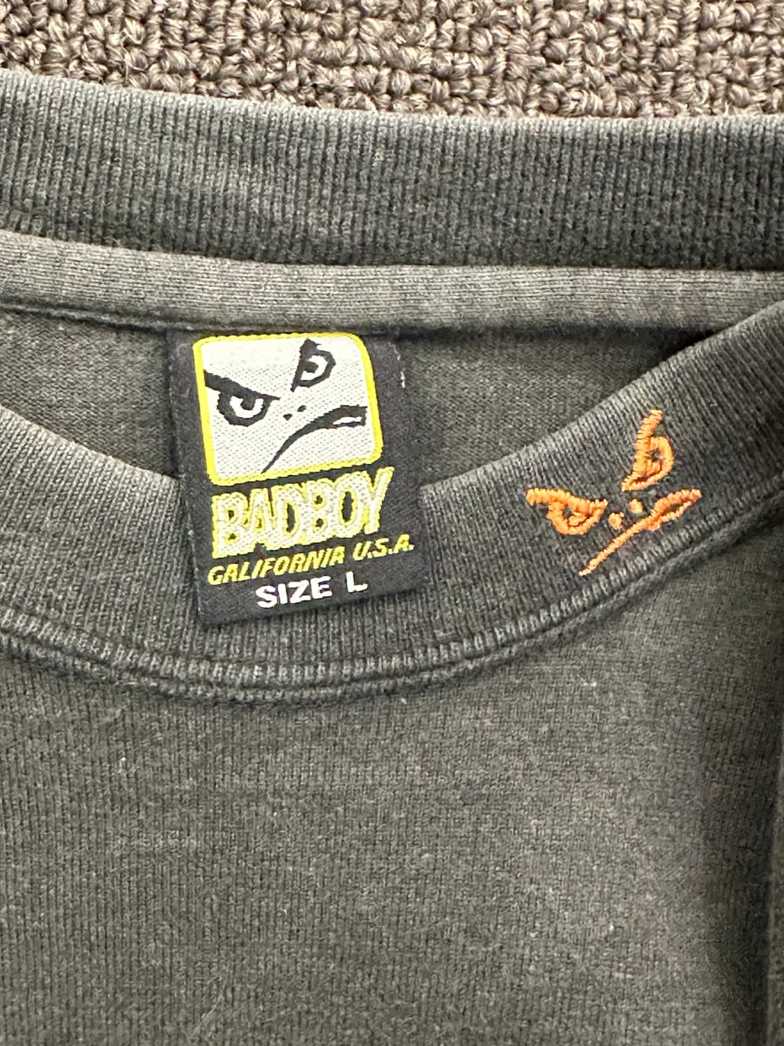 L)BAD BOY vintage 백프린팅 그레이 반팔 티셔츠 상품이미지3