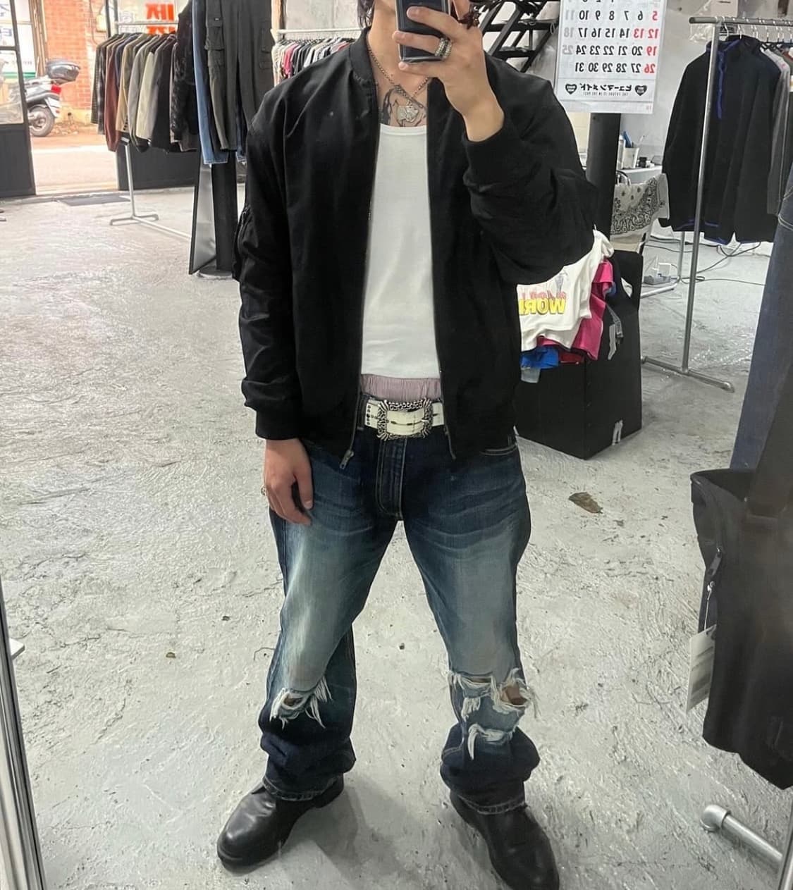 M) Colza nylon ma-1 bomber jacket 상품이미지2