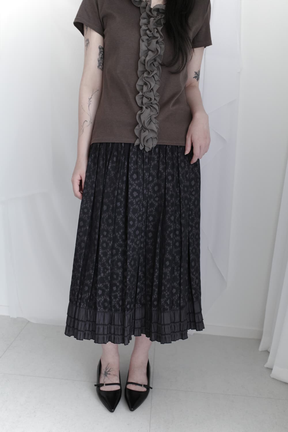 flower pleats skirt  상품이미지5
