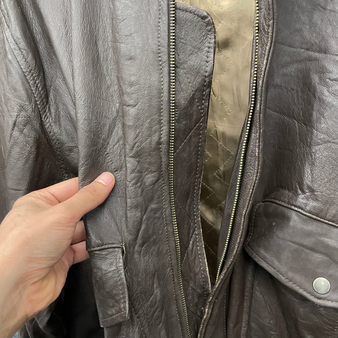 90s Brummell 파리 리얼 레더 자켓 상품이미지5