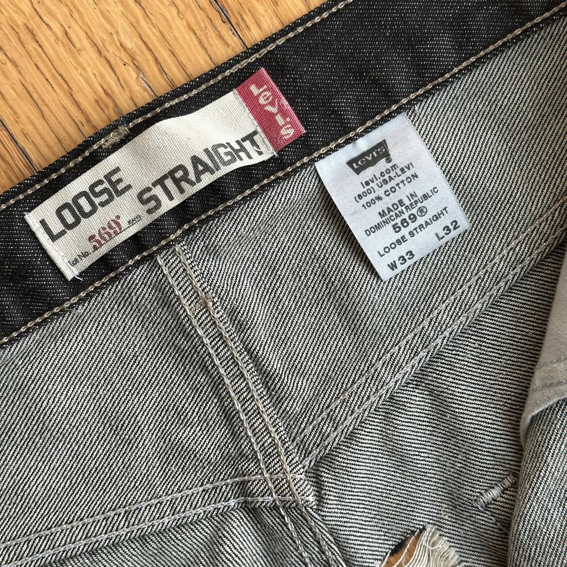 Levis 569 loose straight black jean 상품이미지5